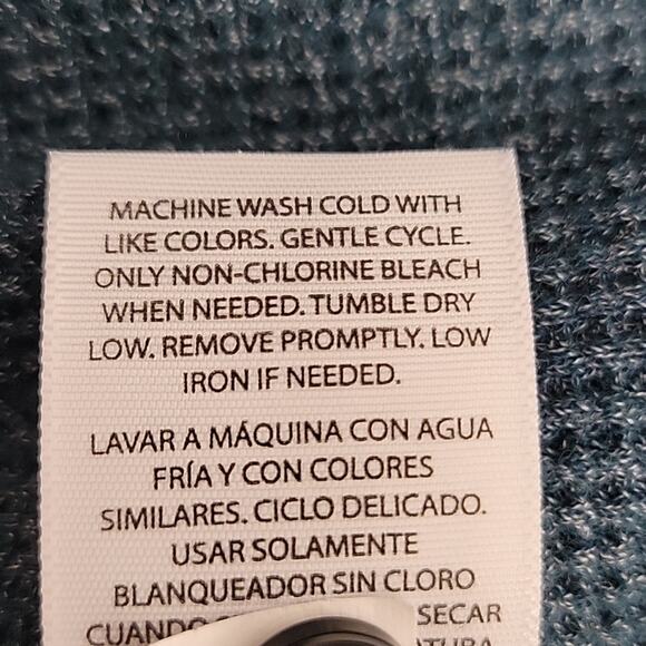 George Men's Thermal Long Sleeved Shirt Green 1/4 Button Pullover Size XL - Picture 7 of 7